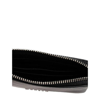 Black / Silver Ladies Leather Sling Card Holder