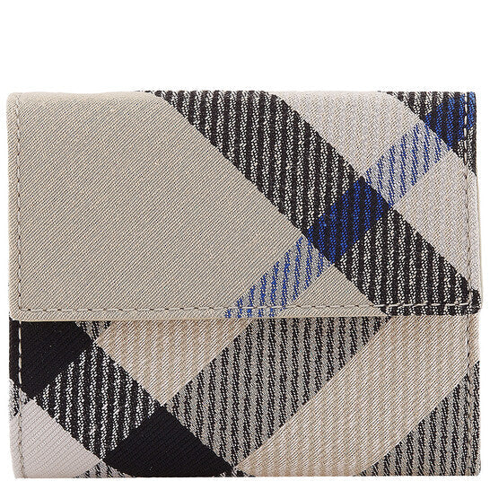 Checked Leather Wallet