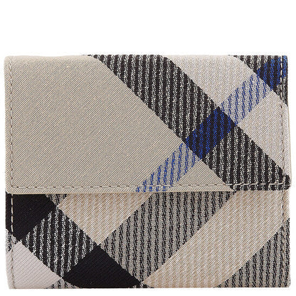 Checked Leather Wallet
