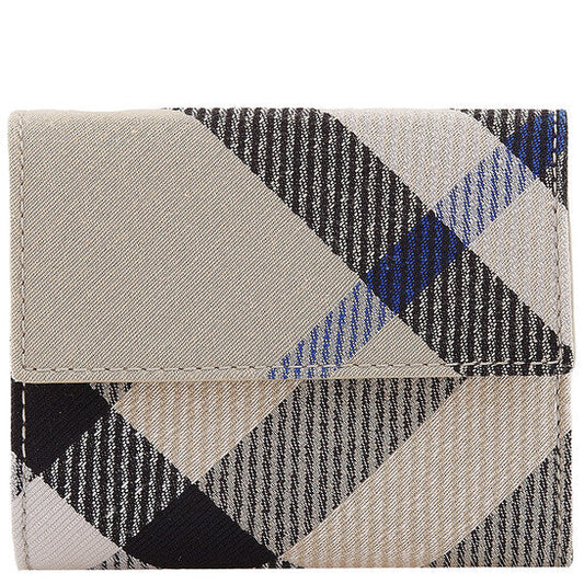 Checked Leather Wallet