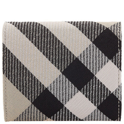 Checked Leather Wallet