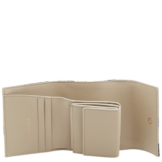 Checked Leather Wallet