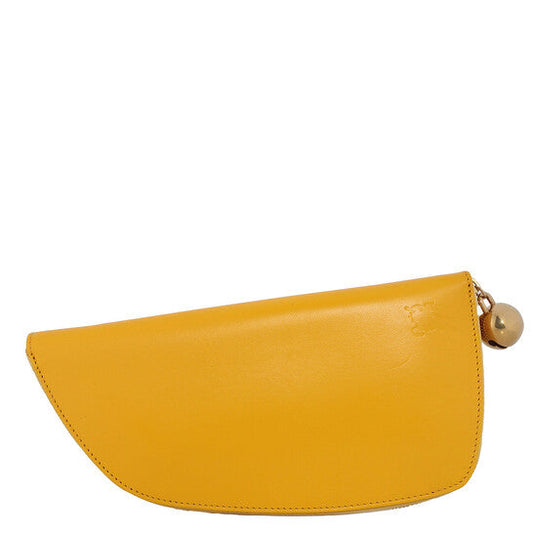 Mimosa Orange Leather Large Shield Wallet