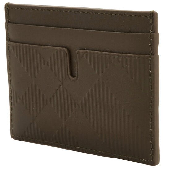 Sandon Check-Pattern Leather Card Holder