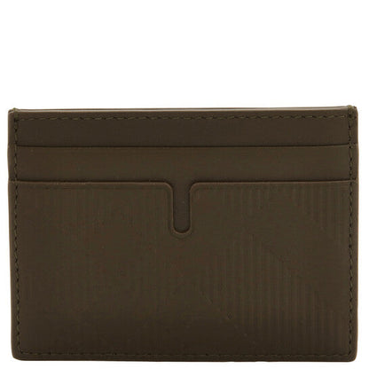Sandon Check-Pattern Leather Card Holder