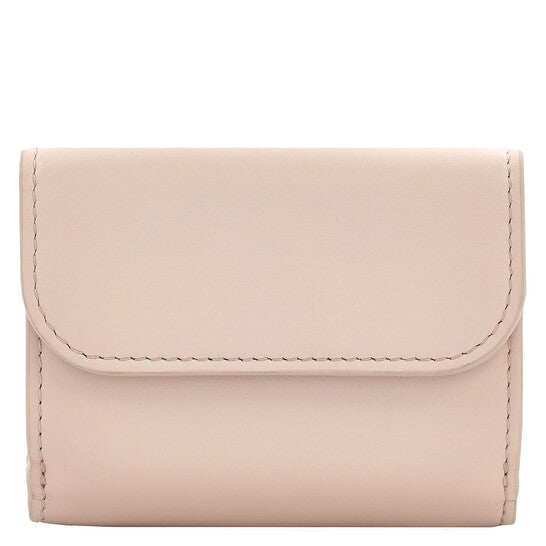Ladies Cement Pink Trifold Leather Wallet