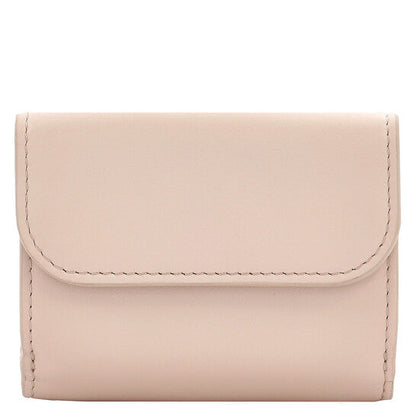 Ladies Cement Pink Trifold Leather Wallet