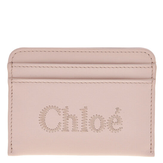 Logo-Embroidered Leather Cardholder