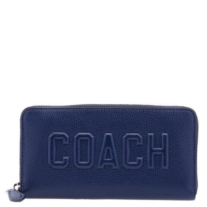 Deep Blue Accordion Wallet With Graphic