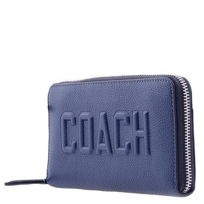 Deep Blue Accordion Wallet With Graphic