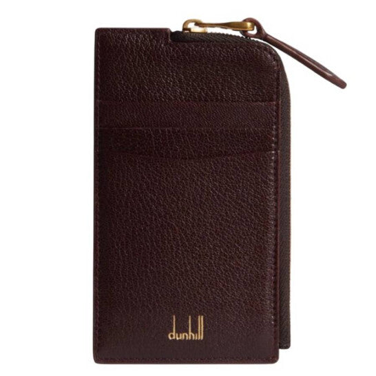 Burgundy Duke Fine Zip Leather Card Case
