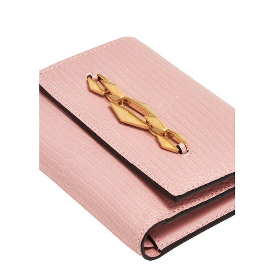 Marinda Diamond-Chain Leather Wallet