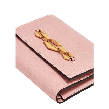 Marinda Diamond-Chain Leather Wallet