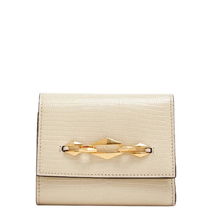 Marinda Diamond-Chain Leather Wallet