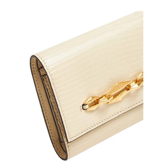 Marinda Diamond-Chain Leather Wallet