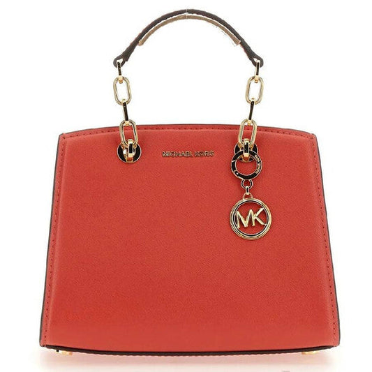 Cynthia Logo-Charm Leather Tote Bag
