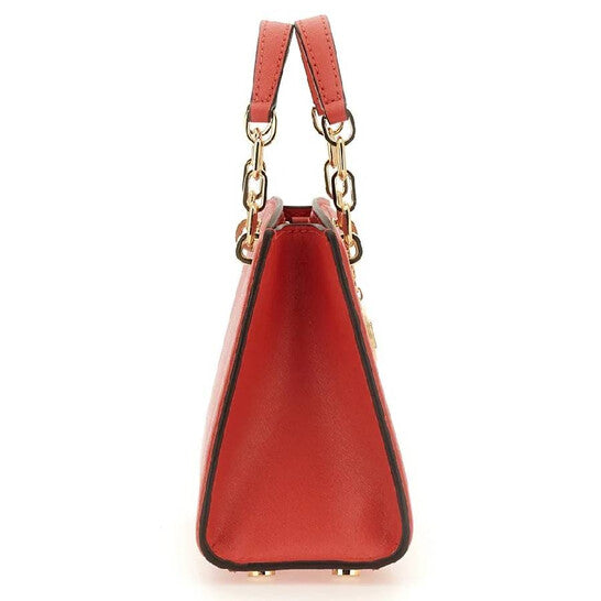 Cynthia Logo-Charm Leather Tote Bag