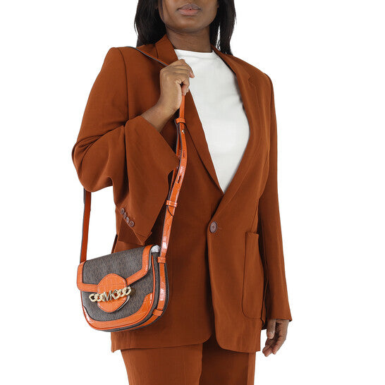 Hally Signature Logo-print Saddle Crossbody Bag