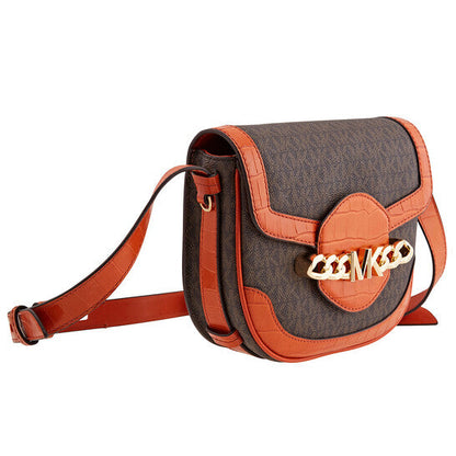 Hally Signature Logo-print Saddle Crossbody Bag