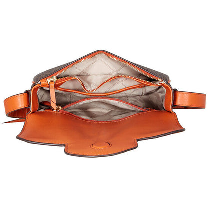 Hally Signature Logo-print Saddle Crossbody Bag