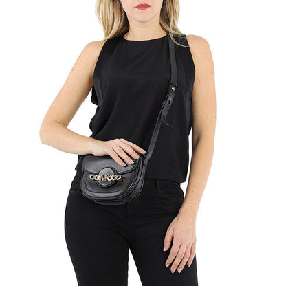 Ladies Hally Extra-Small Embellished Leather Crossbody Bag - Black