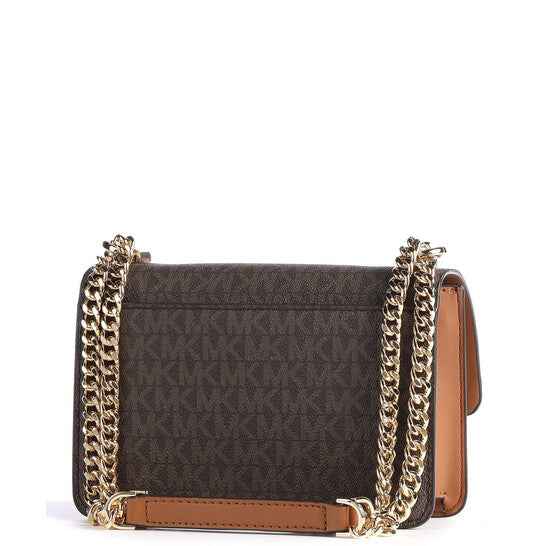Ladies Heather Extra-small Logo Crossbody Bag - Brown/Acorn