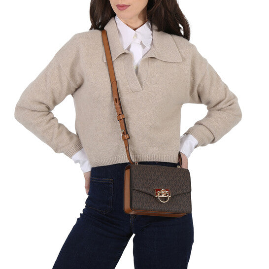 Ladies Hendrix Extra-small Logo Convertible Crossbody Bag - Brown