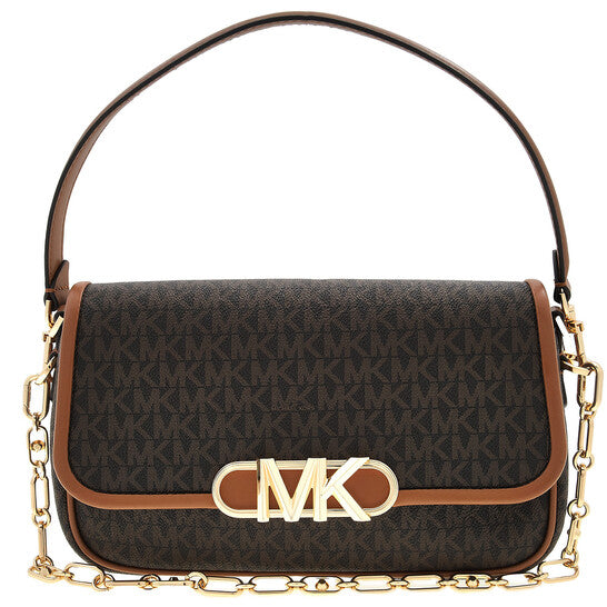 Ladies Monogram-Pattern Logo-Plaque Bag