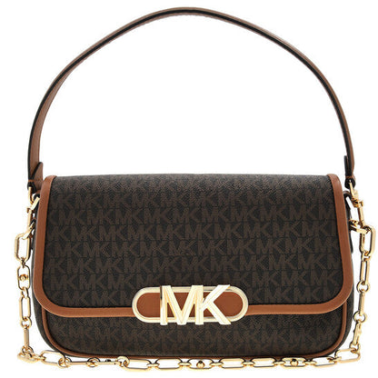 Ladies Monogram-Pattern Logo-Plaque Bag