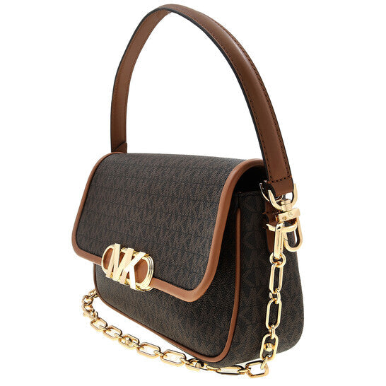 Ladies Monogram-Pattern Logo-Plaque Bag