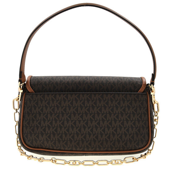 Ladies Monogram-Pattern Logo-Plaque Bag