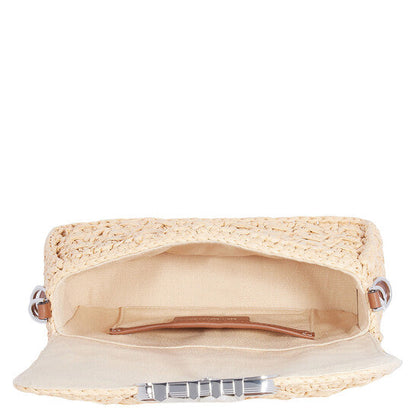 Ladies Parker Medium Woven Straw Shoulder Bag