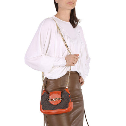 Orange Ladies Hally Extra Small Presbyopia Leather Crossbody Bag