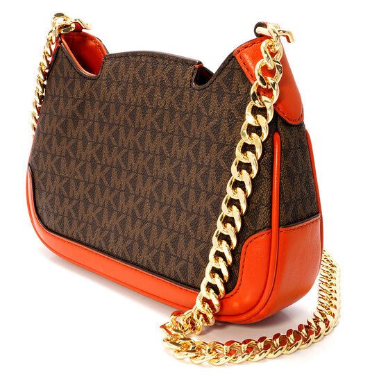 Orange Ladies Hally Extra Small Presbyopia Leather Crossbody Bag