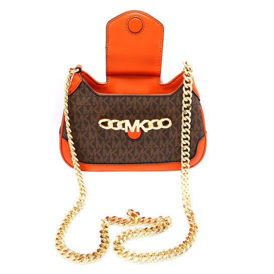 Orange Ladies Hally Extra Small Presbyopia Leather Crossbody Bag