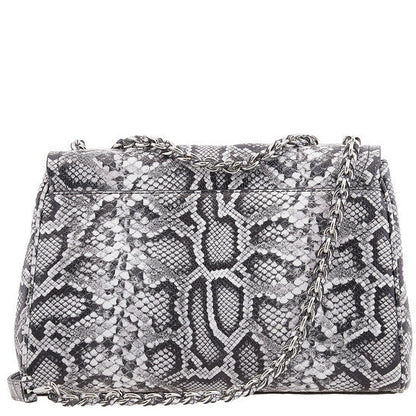 Parker Snake Embossed Leather Shoulder Bag