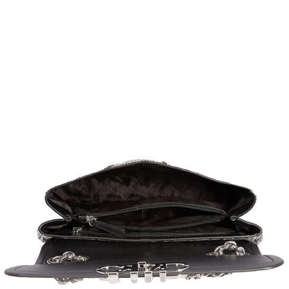 Parker Snake Embossed Leather Shoulder Bag