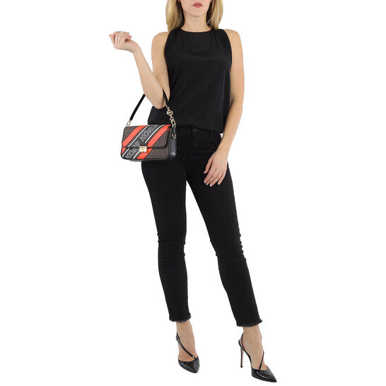 Small Bradshaw Signature Logo Stripe Convertible Shoulder Bag