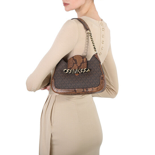 Small Hally Signature Logo Print Shoulder Bag