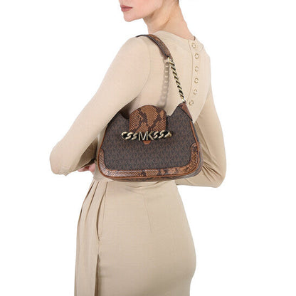 Small Hally Signature Logo Print Shoulder Bag