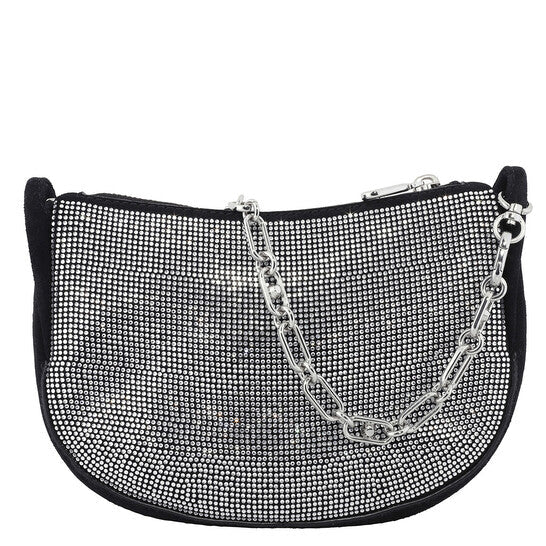 Small Kendall Embellished Suede Shoulder Bag
