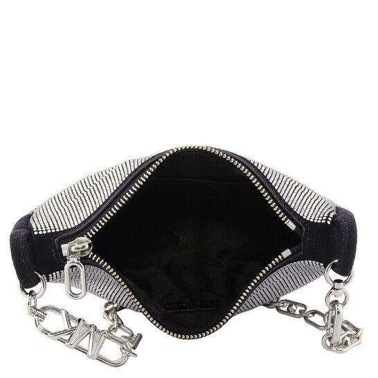 Small Kendall Embellished Suede Shoulder Bag