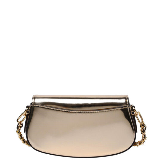 Small Mila Metallic Leather Shoulder Bag