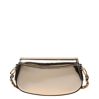 Small Mila Metallic Leather Shoulder Bag