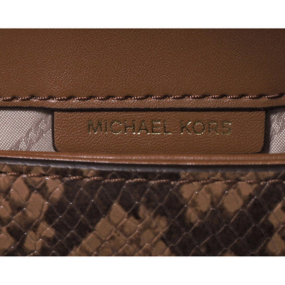 Snakeskin Effect Saddle Crossbody Bag