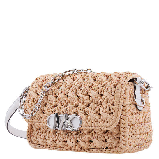 Michael Parker Medium Woven Raffia Shoulder Bag