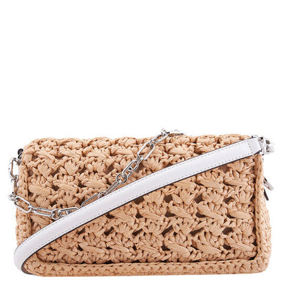 Michael Parker Medium Woven Raffia Shoulder Bag