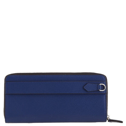 Blue Calfskin Sartorial Phone Pouch