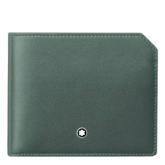 Pewter Leather Soft Wallet 6cc