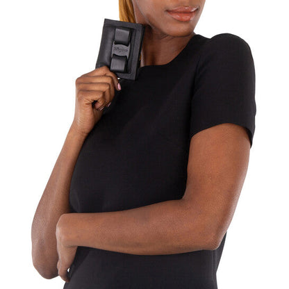 Salvatore Ladies Black Viva Bow Credit Card Holder